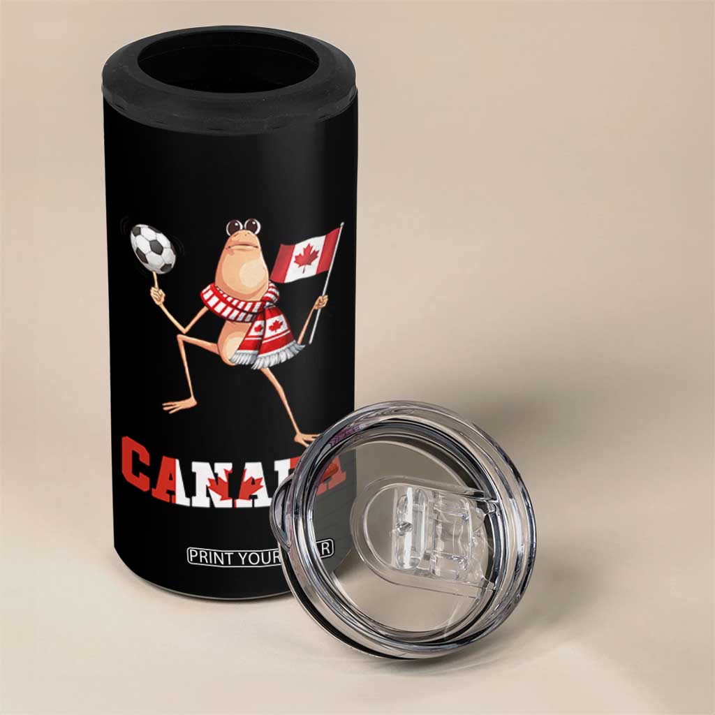 Funny Marcus The Worm 4 in 1 Can Cooler Tumbler Canadian Pride Soccer Gift TS12 Print Your Wear