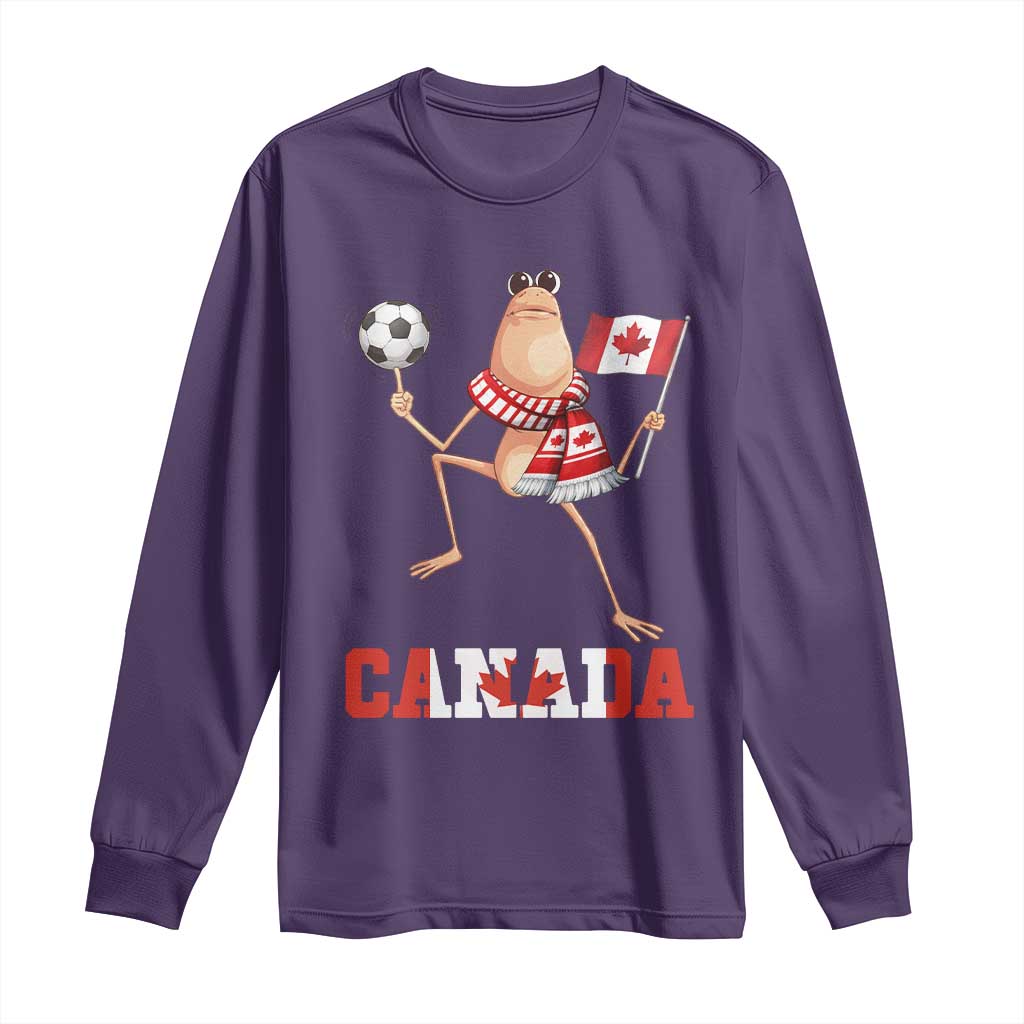 Funny Marcus The Worm Long Sleeve Shirt Canadian Pride Soccer Gift TS12 Purple Print Your Wear
