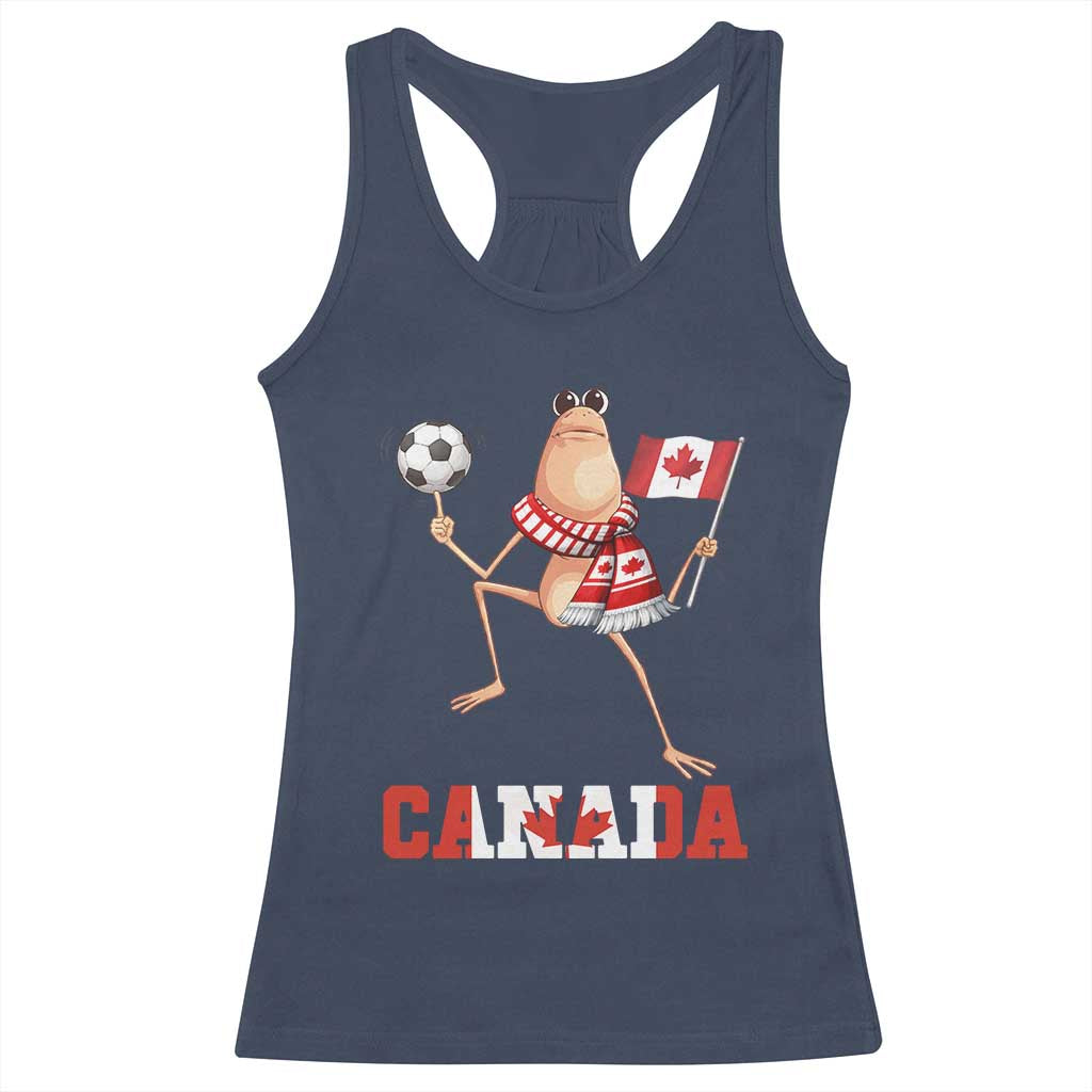 Funny Marcus The Worm Racerback Tank Top Canadian Pride Soccer Gift TS12 Navy Print Your Wear