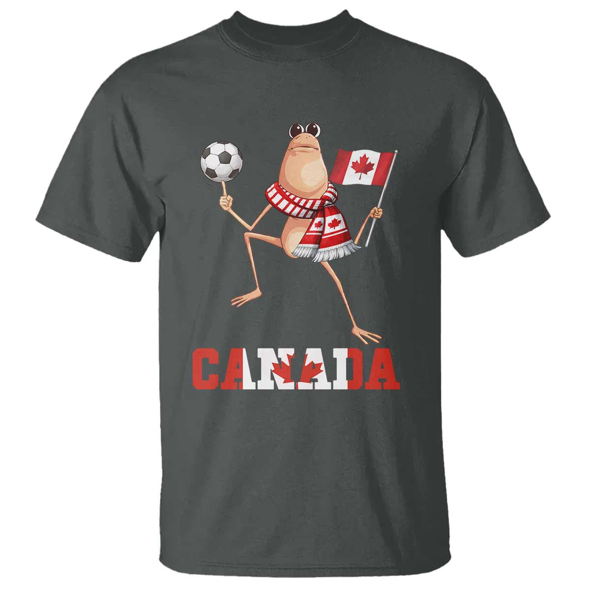 Funny Marcus The Worm T Shirt Canadian Pride Soccer Gift TS12 Dark Heather Print Your Wear