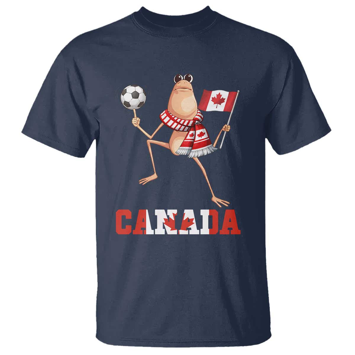 Funny Marcus The Worm T Shirt Canadian Pride Soccer Gift TS12 Navy Print Your Wear