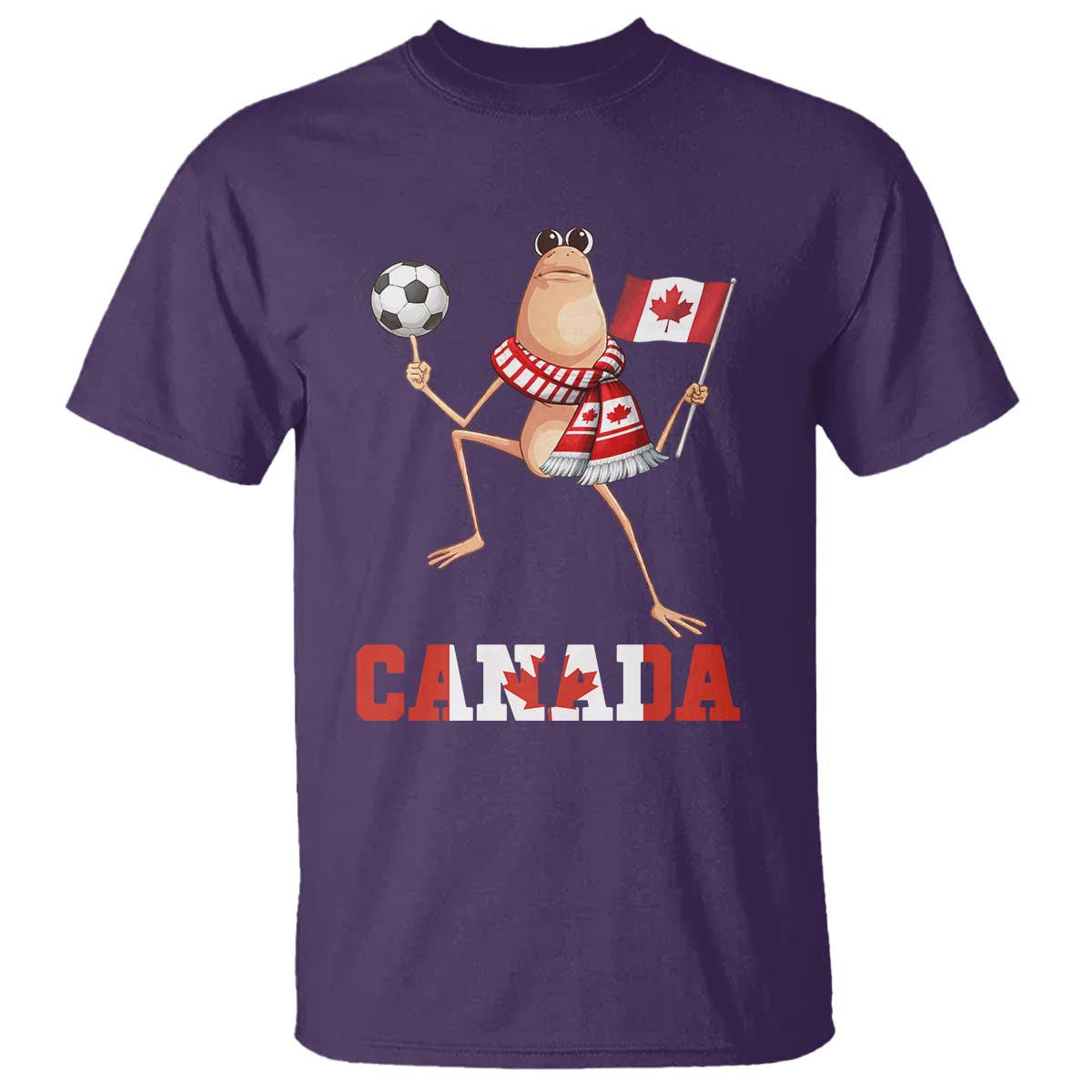 Funny Marcus The Worm T Shirt Canadian Pride Soccer Gift TS12 Purple Print Your Wear