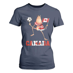 Funny Marcus The Worm T Shirt For Women Canadian Pride Soccer Gift TS12 Navy Print Your Wear