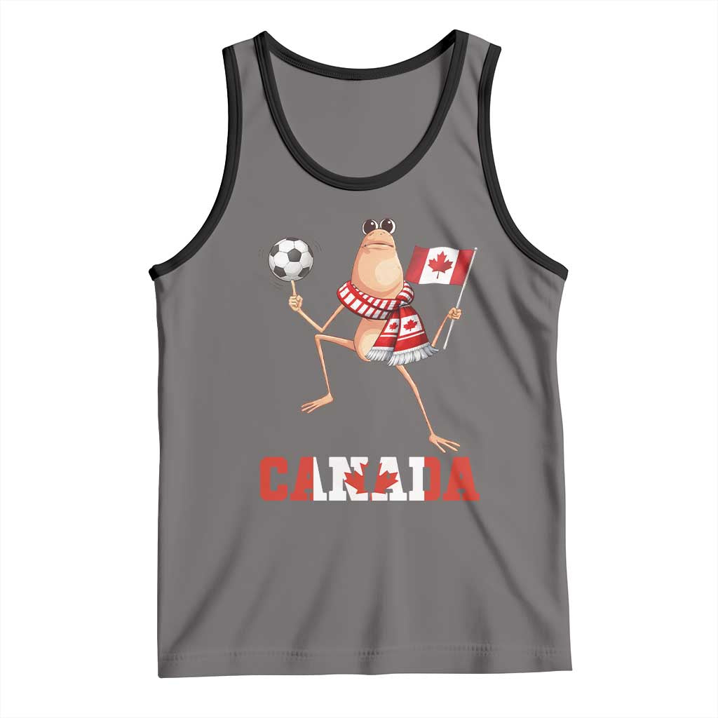 Funny Marcus The Worm Tank Top Canadian Pride Soccer Gift TS12 Deep Heather Black Print Your Wear