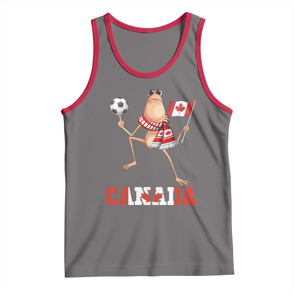 Funny Marcus The Worm Tank Top Canadian Pride Soccer Gift TS12 Deep Heather Red Print Your Wear