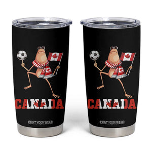 Funny Marcus The Worm Tumbler Cup Canadian Pride Soccer Gift TS12 Black Print Your Wear