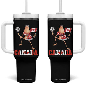 Funny Marcus The Worm Tumbler With Handle Canadian Pride Soccer Gift TS12 One Size: 40 oz Black Print Your Wear