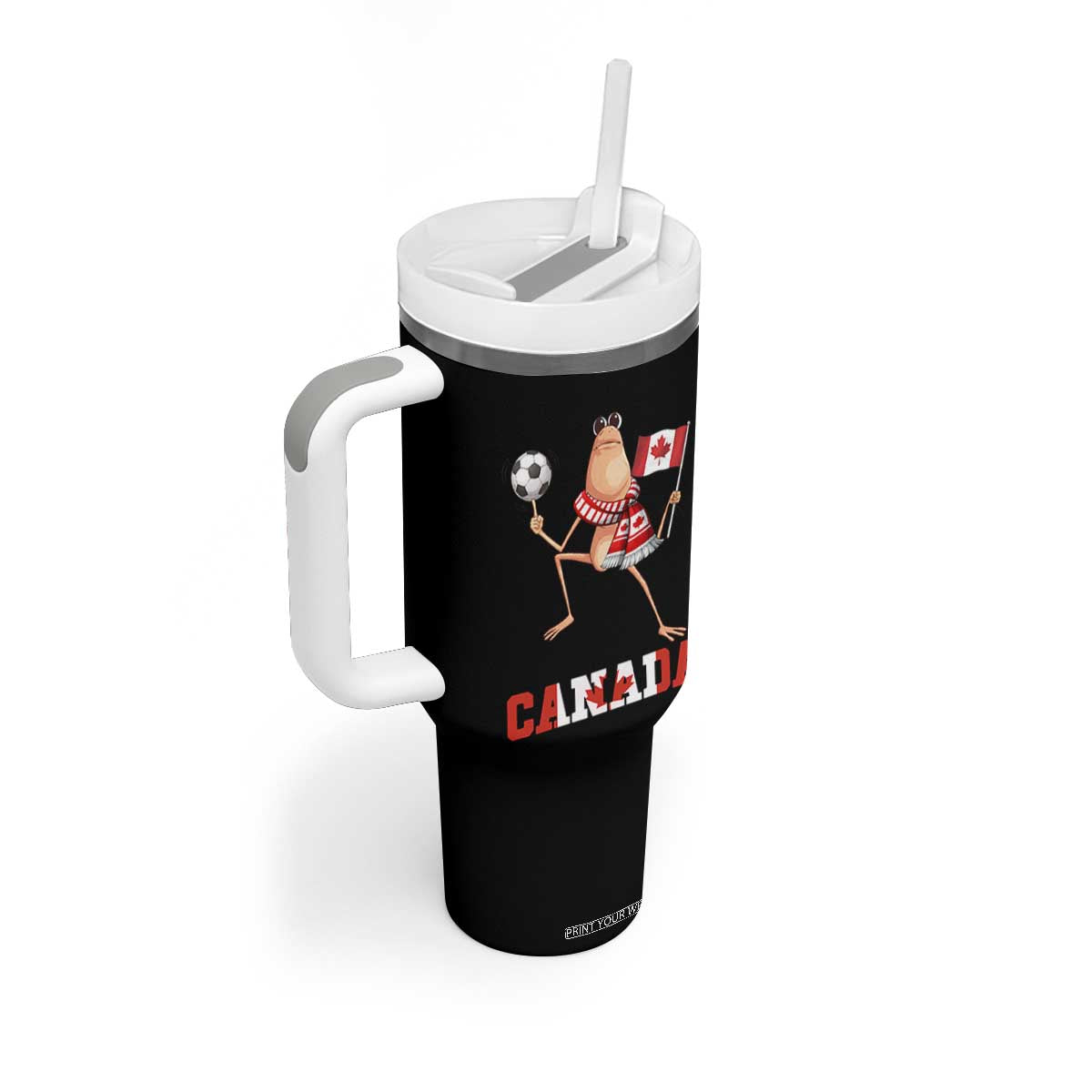 Funny Marcus The Worm Tumbler With Handle Canadian Pride Soccer Gift TS12 Print Your Wear