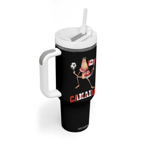 Funny Marcus The Worm Tumbler With Handle Canadian Pride Soccer Gift TS12 Print Your Wear