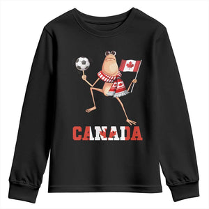 Funny Marcus The Worm Youth Sweatshirt Canadian Pride Soccer Gift TS12 Black Print Your Wear