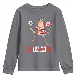Funny Marcus The Worm Youth Sweatshirt Canadian Pride Soccer Gift TS12 Charcoal Print Your Wear