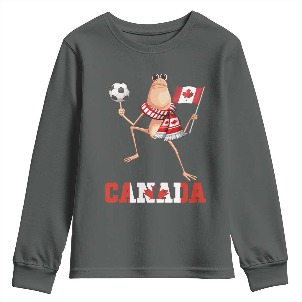Funny Marcus The Worm Youth Sweatshirt Canadian Pride Soccer Gift TS12 Dark Heather Print Your Wear