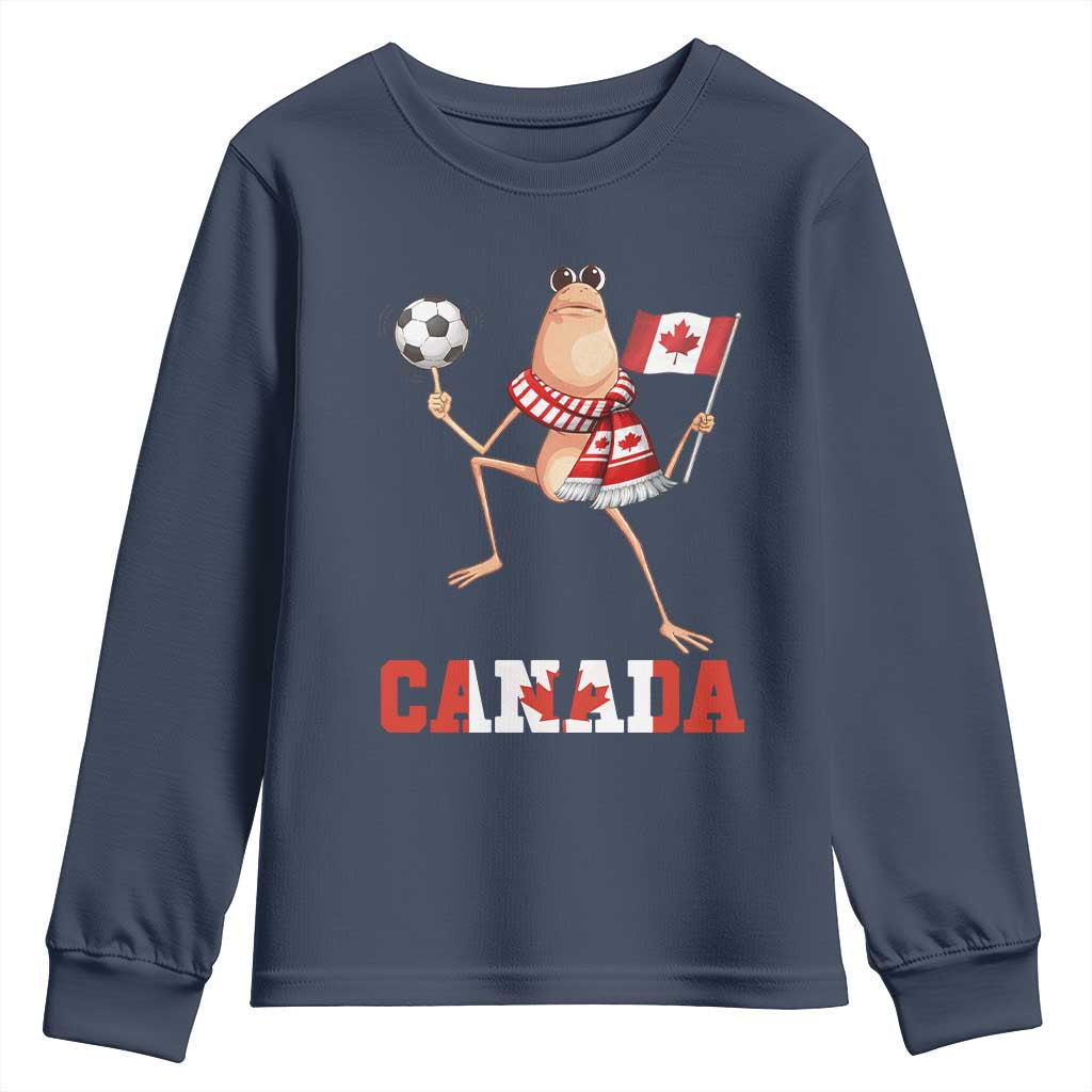 Funny Marcus The Worm Youth Sweatshirt Canadian Pride Soccer Gift TS12 Navy Print Your Wear