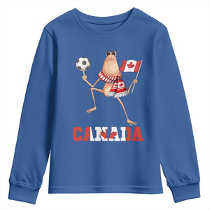 Funny Marcus The Worm Youth Sweatshirt Canadian Pride Soccer Gift TS12 Royal Blue Print Your Wear