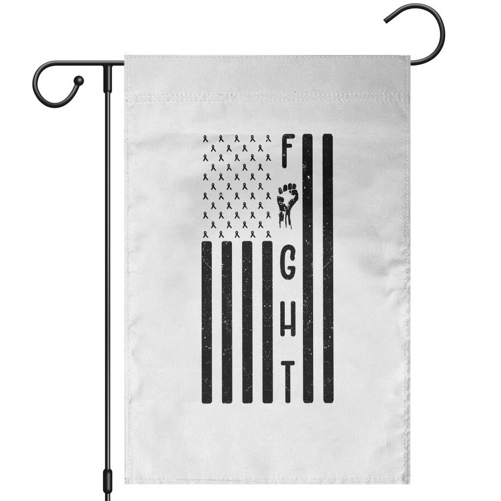 Fight Skin Cancer Melanoma Fighter USA Flag Garden Flag TS12 White Print Your Wear