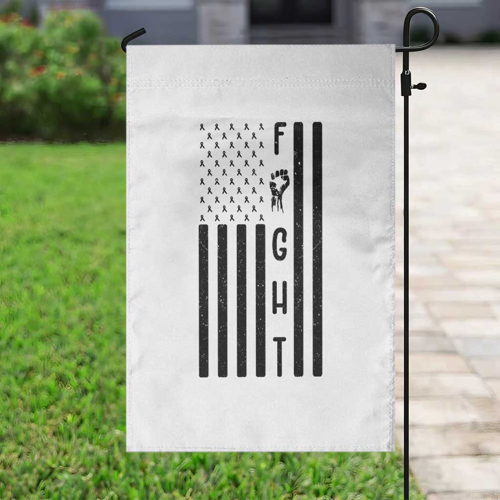 Fight Skin Cancer Melanoma Fighter USA Flag Garden Flag TS12 Print Your Wear