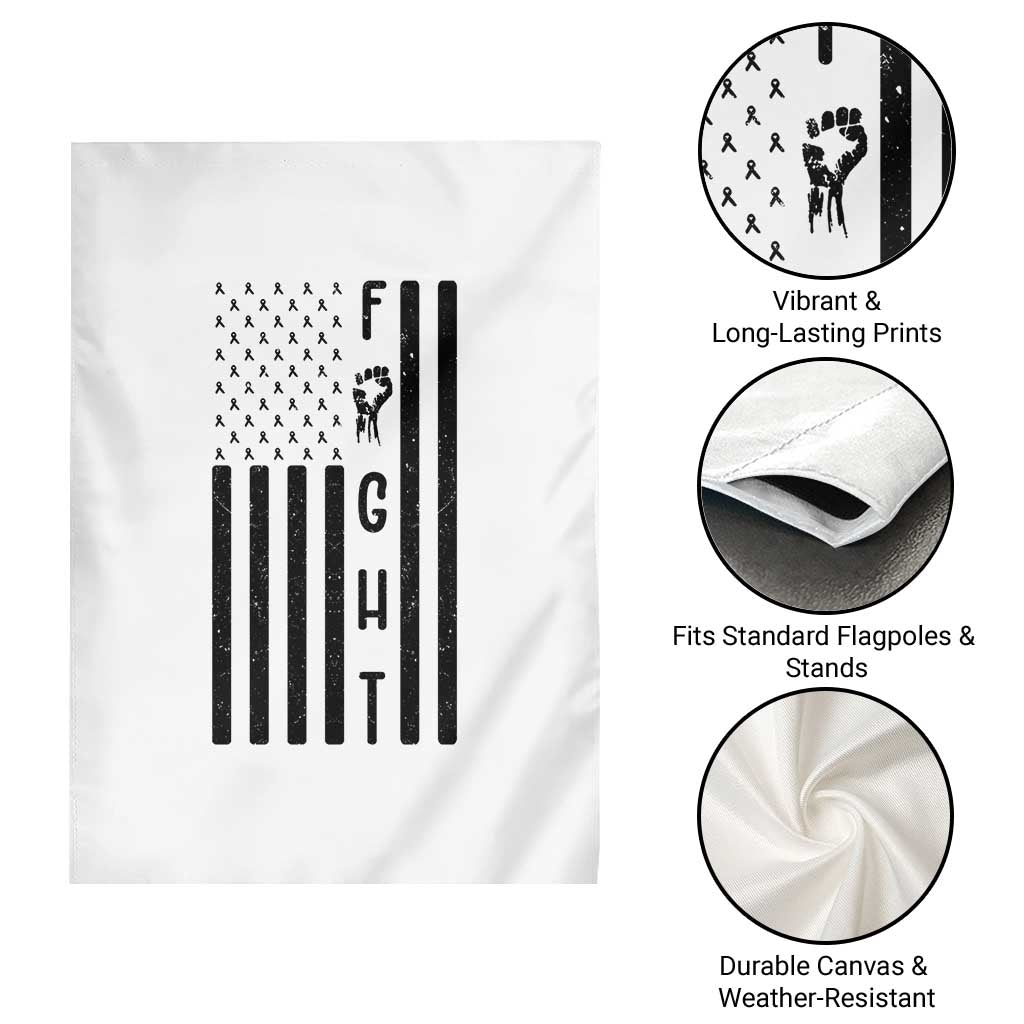 Fight Skin Cancer Melanoma Fighter USA Flag Garden Flag TS12 Print Your Wear
