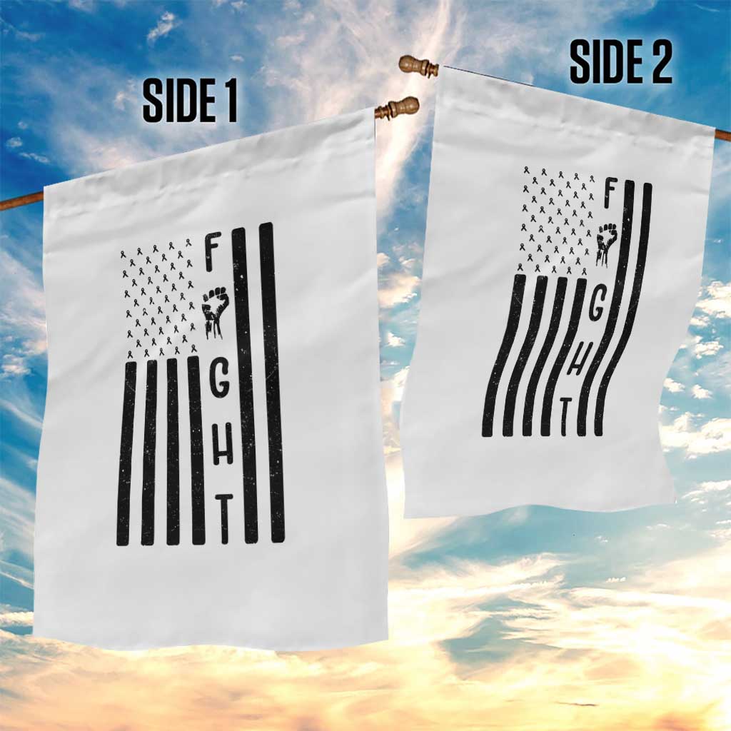 Fight Skin Cancer Melanoma Fighter USA Flag Garden Flag TS12 Print Your Wear