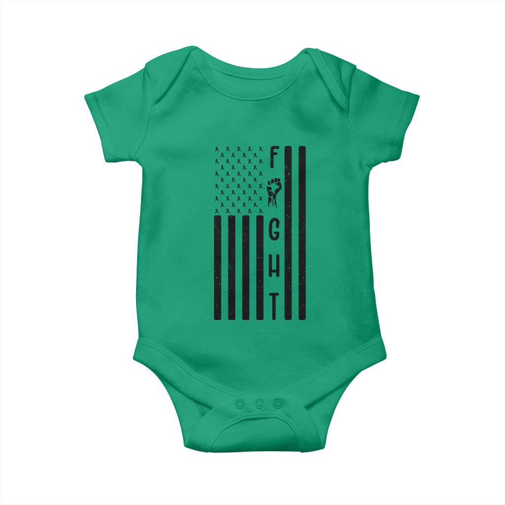 Fight Skin Cancer Melanoma Fighter USA Flag Baby Onesie TS12 Irish Green Print Your Wear