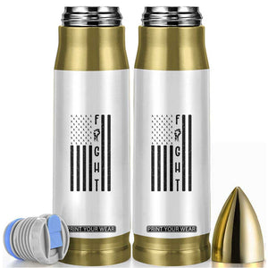 Fight Skin Cancer Melanoma Fighter USA Flag Bullet Tumbler TS12 White Print Your Wear