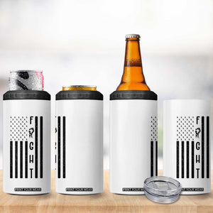 Fight Skin Cancer Melanoma Fighter USA Flag 4 in 1 Can Cooler Tumbler TS12 Print Your Wear