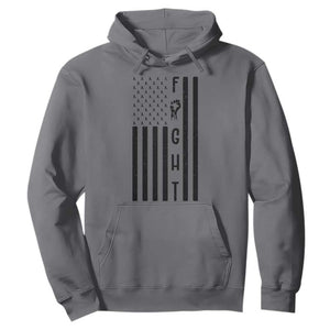 Fight Skin Cancer Melanoma Fighter USA Flag Hoodie TS12 Charcoal Print Your Wear