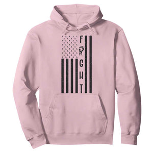 Fight Skin Cancer Melanoma Fighter USA Flag Hoodie TS12 Light Pink Print Your Wear