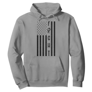 Fight Skin Cancer Melanoma Fighter USA Flag Hoodie TS12 Sport Gray Print Your Wear
