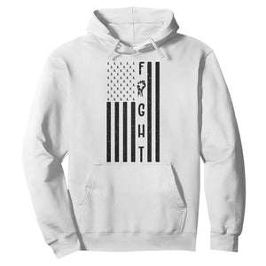Fight Skin Cancer Melanoma Fighter USA Flag Hoodie TS12 White Print Your Wear