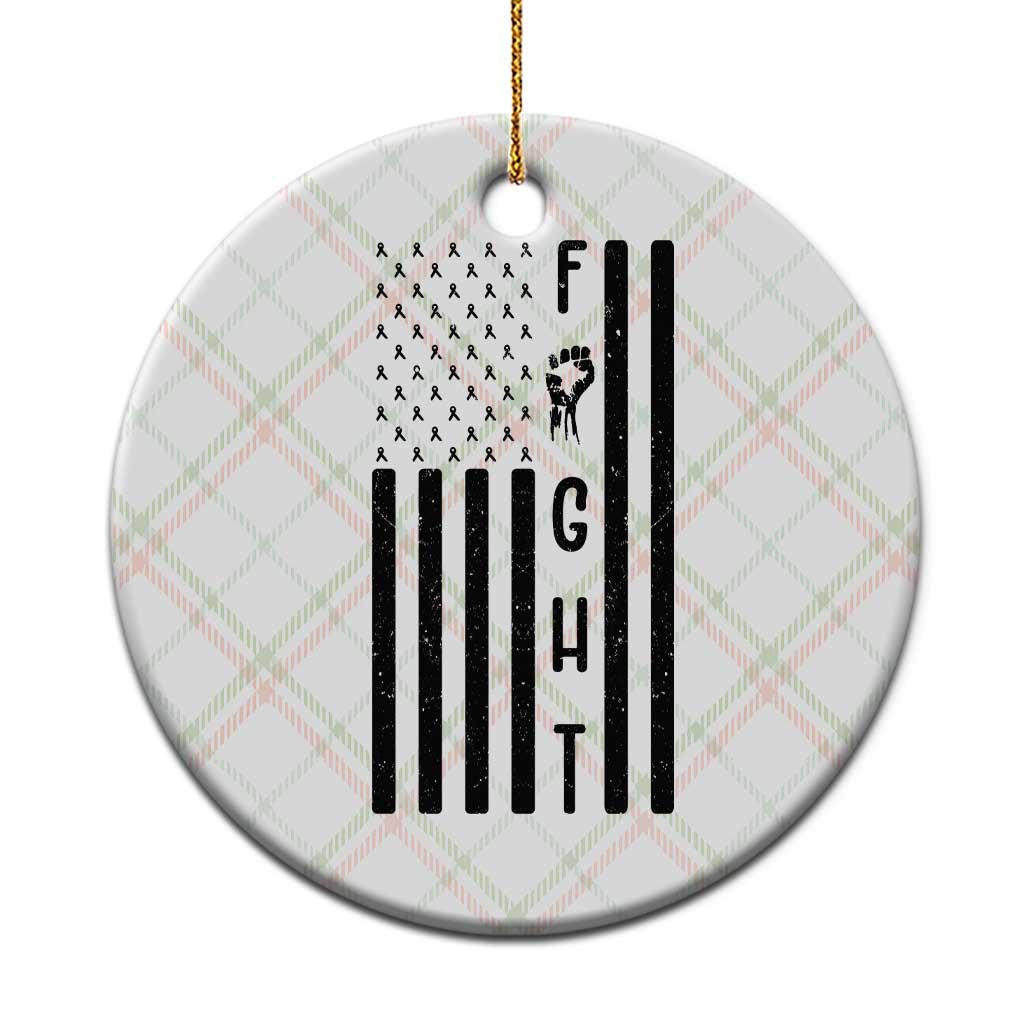 Fight Skin Cancer Melanoma Fighter USA Flag Ceramic Ornament TS12 1pc Christmas Plaid Print Your Wear