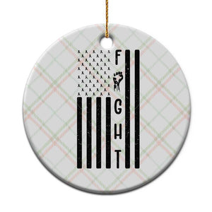 Fight Skin Cancer Melanoma Fighter USA Flag Ceramic Ornament TS12 1pc Christmas Plaid Print Your Wear