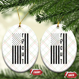 Fight Skin Cancer Melanoma Fighter USA Flag Ceramic Ornament TS12 Print Your Wear