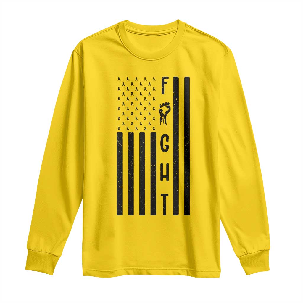 Fight Skin Cancer Melanoma Fighter USA Flag Long Sleeve Shirt TS12 Daisy Print Your Wear