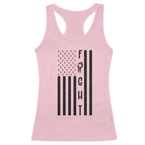 Fight Skin Cancer Melanoma Fighter USA Flag Racerback Tank Top TS12 Light Pink Print Your Wear