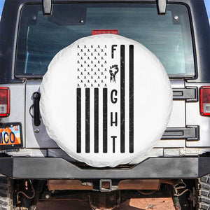 Fight Skin Cancer Melanoma Fighter USA Flag Spare Tire Cover TS12 No hole White Print Your Wear