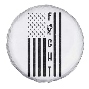 Fight Skin Cancer Melanoma Fighter USA Flag Spare Tire Cover TS12 Print Your Wear
