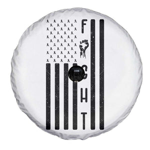 Fight Skin Cancer Melanoma Fighter USA Flag Spare Tire Cover TS12 Print Your Wear