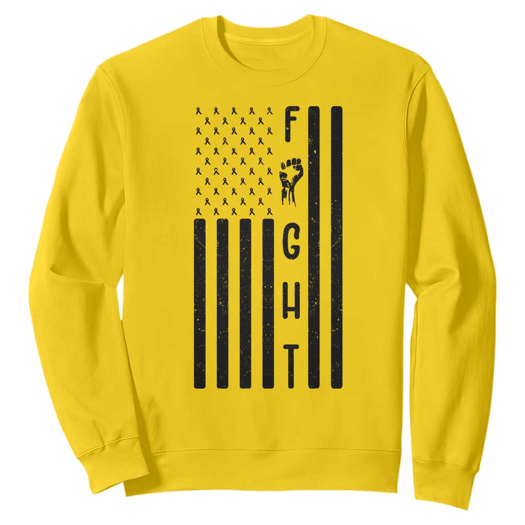 Fight Skin Cancer Melanoma Fighter USA Flag Sweatshirt TS12 Daisy Print Your Wear