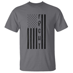 Fight Skin Cancer Melanoma Fighter USA Flag T Shirt TS12 Charcoal Print Your Wear