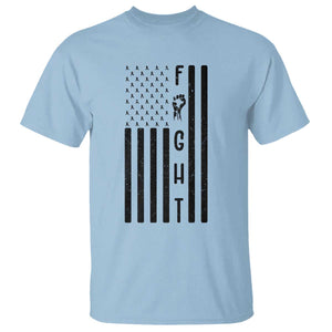 Fight Skin Cancer Melanoma Fighter USA Flag T Shirt TS12 Light Blue Print Your Wear