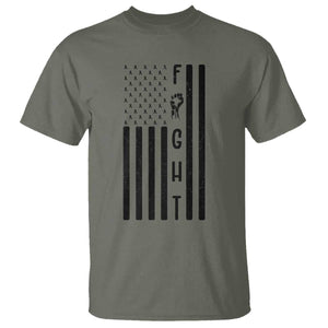 Fight Skin Cancer Melanoma Fighter USA Flag T Shirt TS12 Military Green Print Your Wear