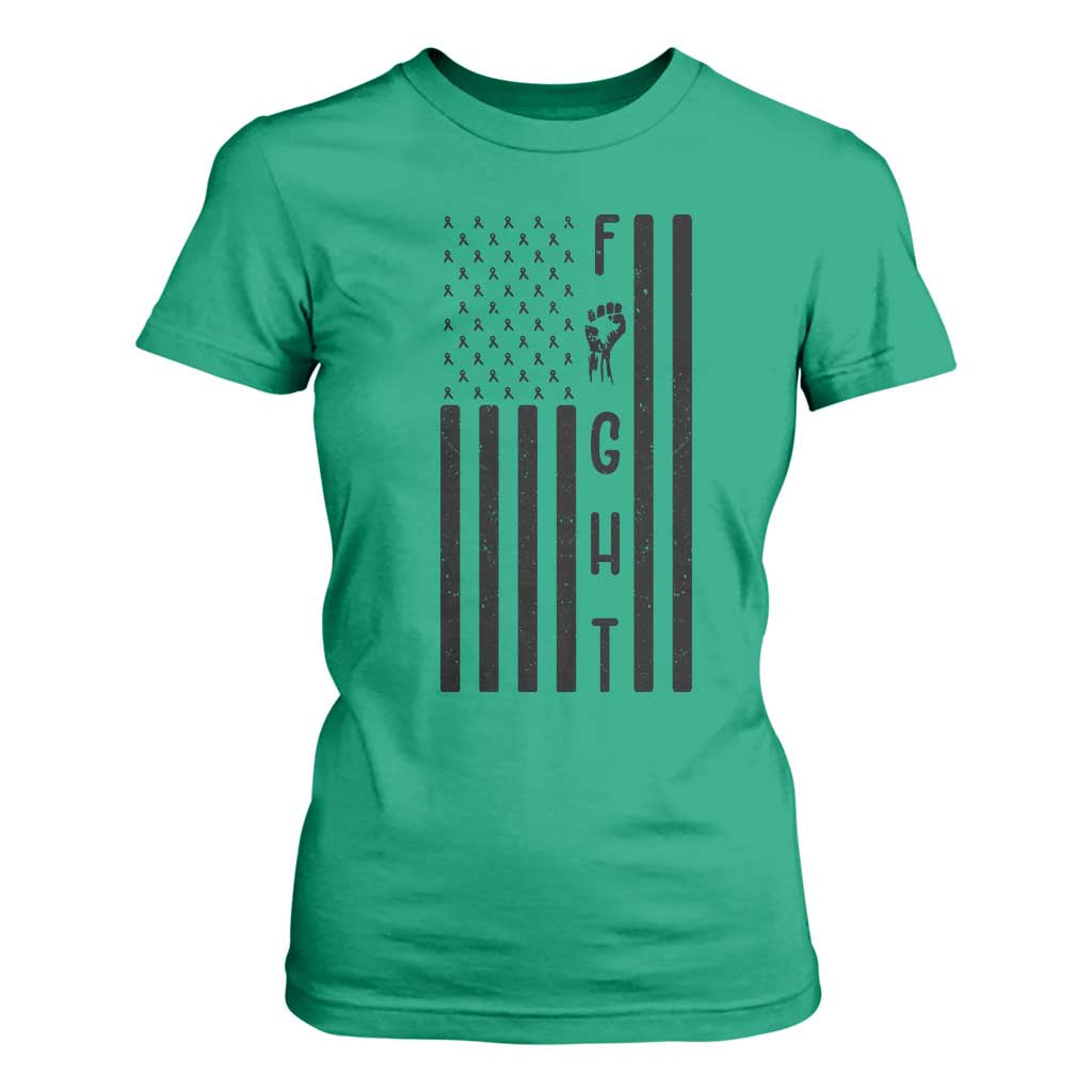 Fight Skin Cancer Melanoma Fighter USA Flag T Shirt For Women TS12 Irish Green Print Your Wear