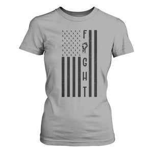 Fight Skin Cancer Melanoma Fighter USA Flag T Shirt For Women TS12 Sport Gray Print Your Wear