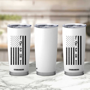 Fight Skin Cancer Melanoma Fighter USA Flag Tumbler Cup TS12 Print Your Wear
