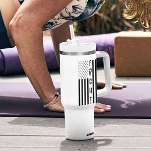 Fight Skin Cancer Melanoma Fighter USA Flag Tumbler With Handle TS12 Print Your Wear