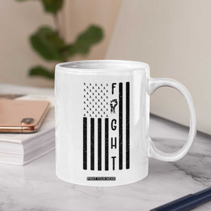Fight Skin Cancer Melanoma Fighter USA Flag Coffee Mug TS12 Print Your Wear