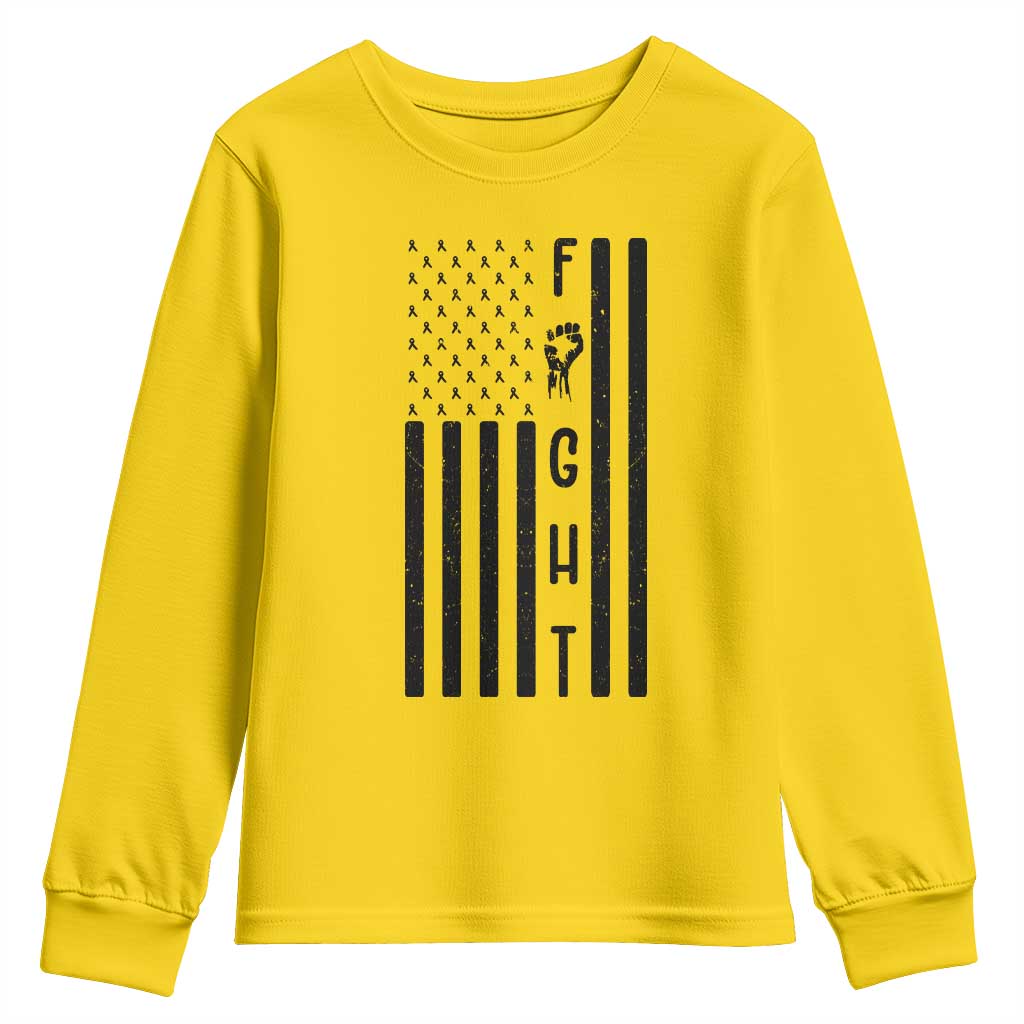Fight Skin Cancer Melanoma Fighter USA Flag Youth Sweatshirt TS12 Daisy Print Your Wear
