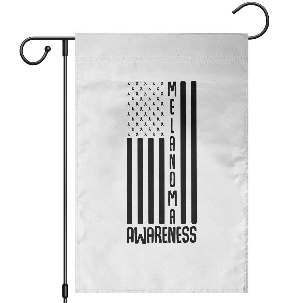 Melanoma Awareness USA Flag Garden Flag Patriotic Cancer Warrior TS12 White Print Your Wear