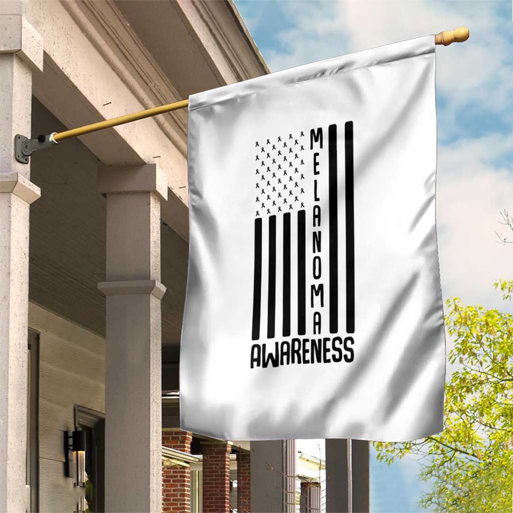 Melanoma Awareness USA Flag Garden Flag Patriotic Cancer Warrior TS12 Print Your Wear
