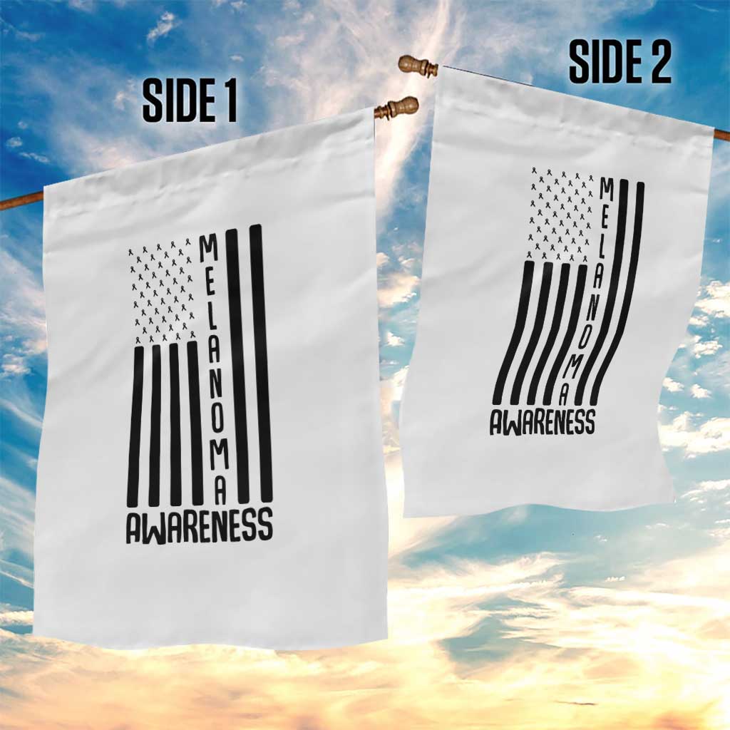 Melanoma Awareness USA Flag Garden Flag Patriotic Cancer Warrior TS12 Print Your Wear